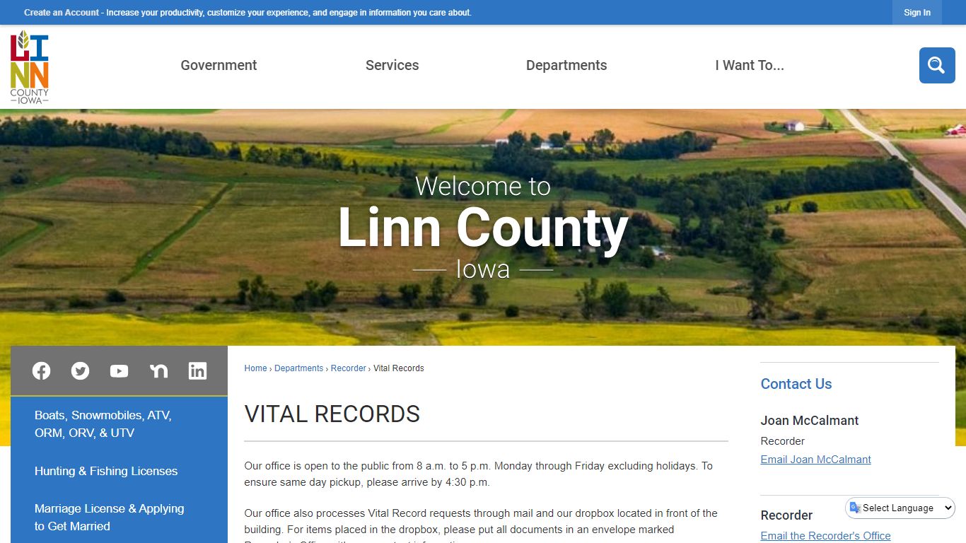 Vital Records | Linn County, IA - Official Website
